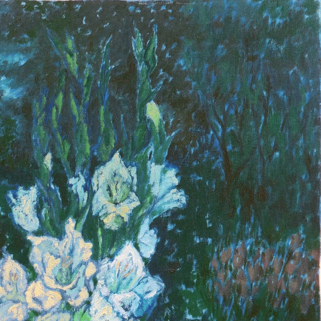 'Gladioli by Moonlight' by Jean Freeman, Laguna Beach Art Association, Pasadena Art Museum For Sale - Image 4 of 10