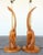 Magnificent moderne gazelle bust table lamps. Skillfully sculpted in walnut. Not signed or marked. Both are in excellent...