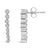 .925 Sterling Silver 1/4 Cttw Diamond Graduated Dangle Earrings, A Pair For Sale - Image 4 of 5