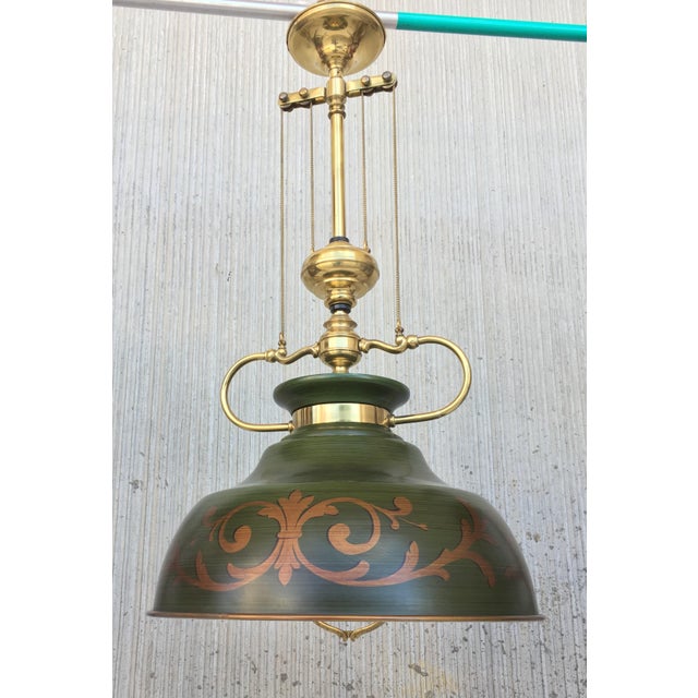 Original 1960s Adjustable Height Scandinavian Hanging Light Made in Italy For Sale In Miami - Image 6 of 12