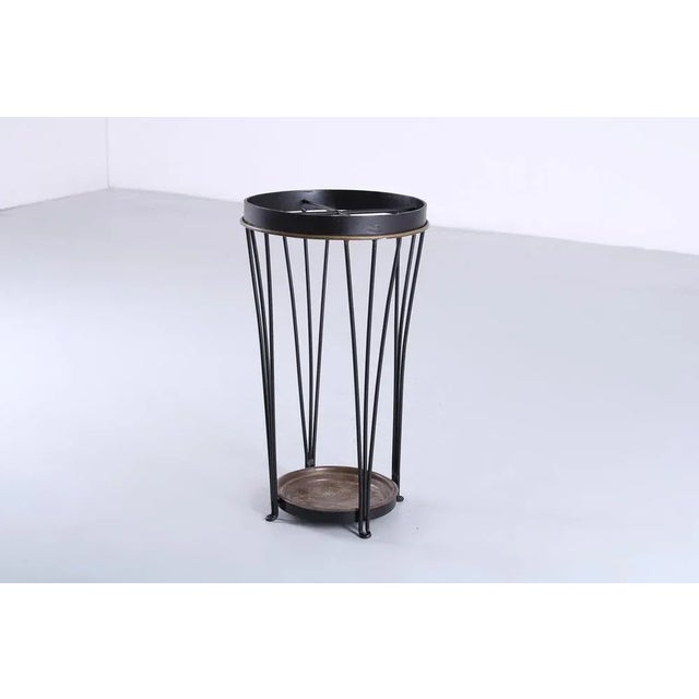 Black Black Iron Umbrella Holder by Pilastro, 1950s For Sale - Image 8 of 9