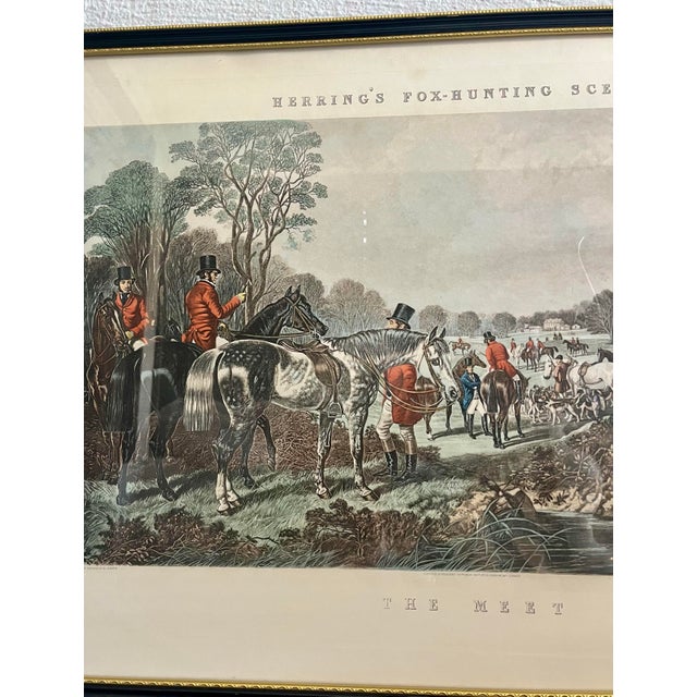 Framed English Lithograph of a Hunting Scene For Sale In Orlando - Image 6 of 11