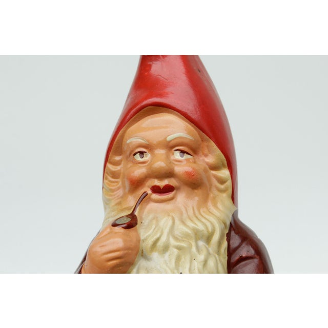 Red Pipe-Smoking Garden Gnome in Terracotta by Griebel, 1970s For Sale - Image 8 of 10