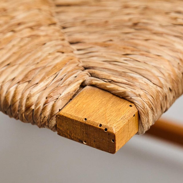 Set of Rationalist Rattan and Wood Folding Chairs, 1960 For Sale - Image 14 of 18