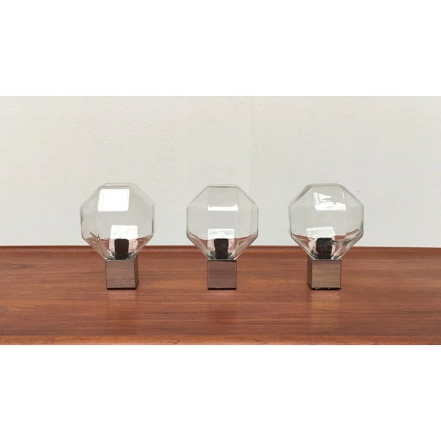 Silver Vintage German Space Age Chrome & Glass Lamps by Motoko Ishii for Staff, Set of 4 For Sale - Image 8 of 16