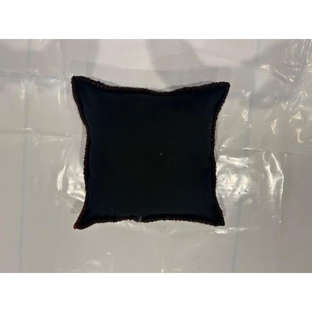 Pillow made with genuine hand made antique Persian Sarouk rug fragment-Poly fill with fabric backing , sewn closure.