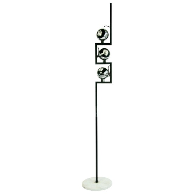 Black Angelo Lelii Floor Lamp for Arredoluce For Sale - Image 8 of 8