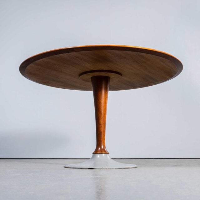 Mid-Century Round Dining Table, 1950s For Sale - Image 4 of 9