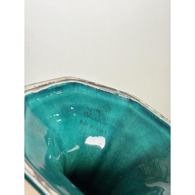 Art Deco Style Green and Blue Fruit Bowl, France, 1940s For Sale - Image 10 of 12
