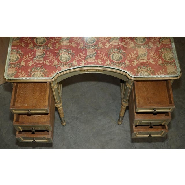 Antique French Empire Hand Painted Dressing Table with Tri Fold Mirror, 1900 For Sale - Image 17 of 18