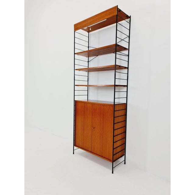 Free Standing String Shelf-System in Teak from WHB Germany, 1950s For Sale - Image 15 of 18