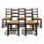 Vintage Brutalist Chairs, Set of 5 For Sale