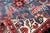 Antique Persian Bidjar Rug With Large Floral Motifs in Blue, Red, and Ivory For Sale - Image 11 of 12