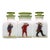 Set X 3 Cyril Gorainoff Hand Painted Fisherman Apothecary Vanity Jars For Sale