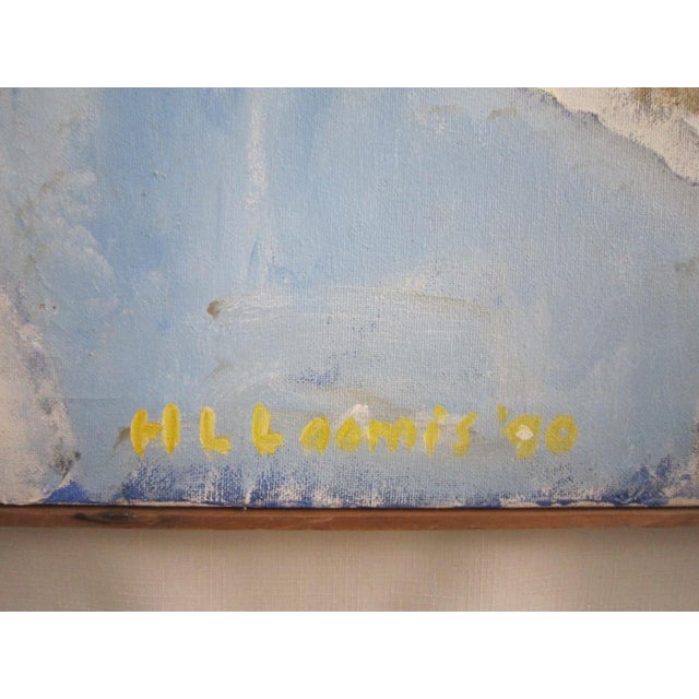 Modern Modernist Oil on Canvas Painting Signed, Loomis For Sale - Image 3 of 7