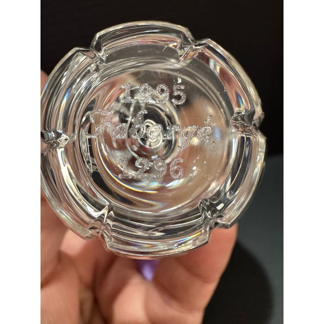 1980s Faberge Crystal Egg Paperweight Signed Numbered Clear Cut Crystal For Sale - Image 4 of 5