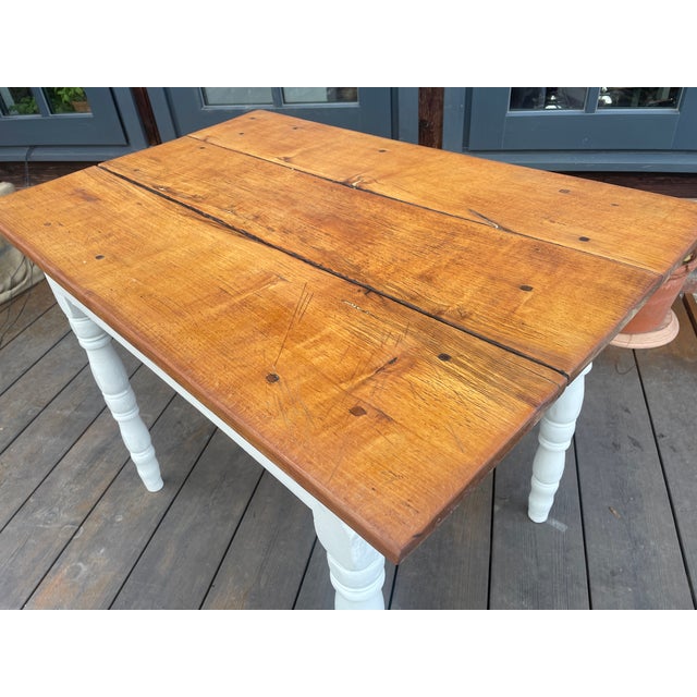 Antique Fir Wood Table, 1890s For Sale - Image 5 of 10