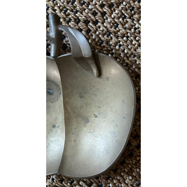 Mid Century Brass Apple Trinket Dish, Candy Dish For Sale - Image 4 of 5