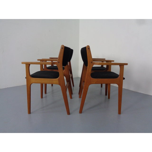 Mid-Century Danish Armchairs in Teak from Erik Buch, 1960s, Set of 4 For Sale - Image 10 of 14