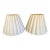 Mid 20th Century Pair of Extra-Large Mid Century Fluted Lamp Shades For Sale