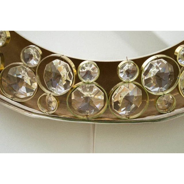 1960s Palwa Illuminated Mirror – Brass & Crystal Hollywood Regency Glam For Sale In San Francisco - Image 6 of 10