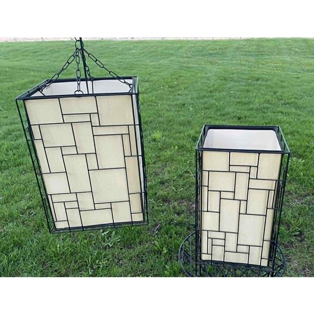 Excellent condition Rare set that truly makes a statement in any room/patio with its stark geometric designs and soft...