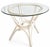 Hollywood Regency Vintage Hollywood Regency White Lacquer Faux Bamboo & Cane Dining Set — 5 Pieces For Sale - Image 3 of 8