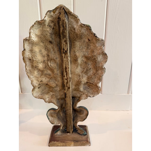 Late 20th Century Late 20th Century Folk Art Papier-Mâché Floral Mantel Garnitures - A Pair For Sale - Image 5 of 10