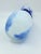 Vintage Handcrafted White and Blue Swirl Bud Art Glass Vase For Sale - Image 6 of 10
