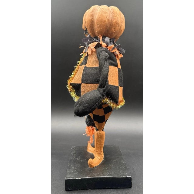 Plastic Esc Trading Co Halloween Pumpkin Head Figurine Jack O Lantern Black Cat For Sale - Image 7 of 11