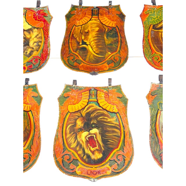 6 Double-Sided Wombwell & Whitelegg Victorian Exotic Animalier Tole Panels, 1891 For Sale - Image 12 of 18