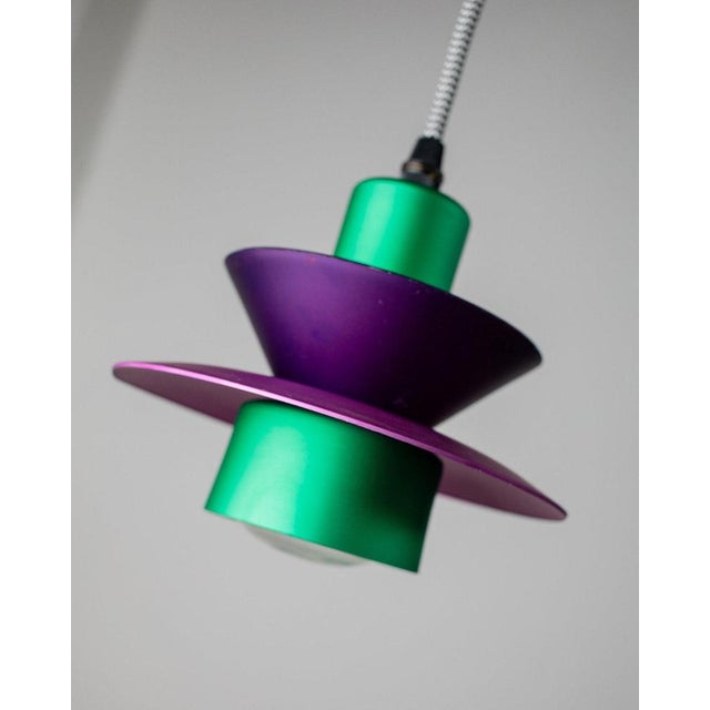 Postmodern Aluminum Ceiling Lamp, 1980s For Sale - Image 10 of 11