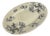 Large Oval Grey-Black Earthenware Platter with Damascus Pattern from Sarreguemines, Late 19th Century For Sale