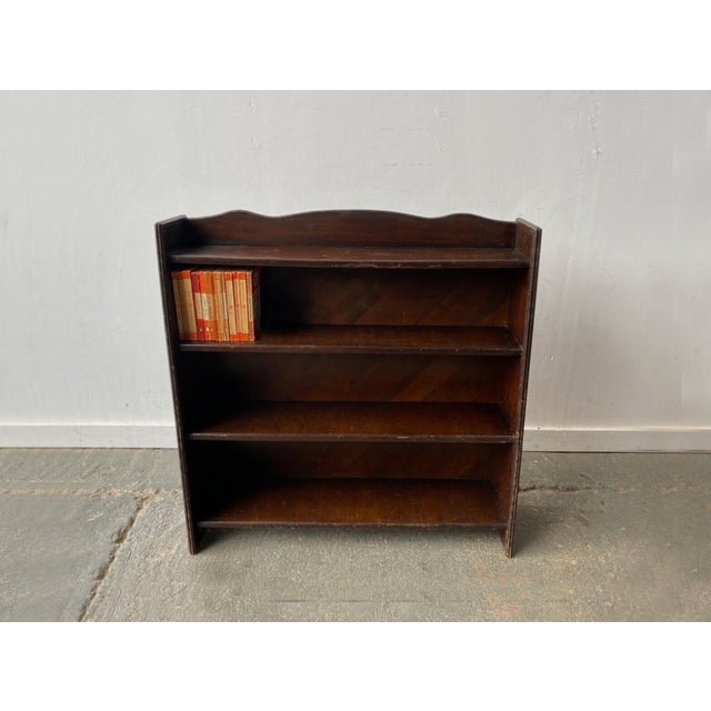 Vintage Open Fronted Free-Standing Bookcase, 1930s For Sale - Image 4 of 7