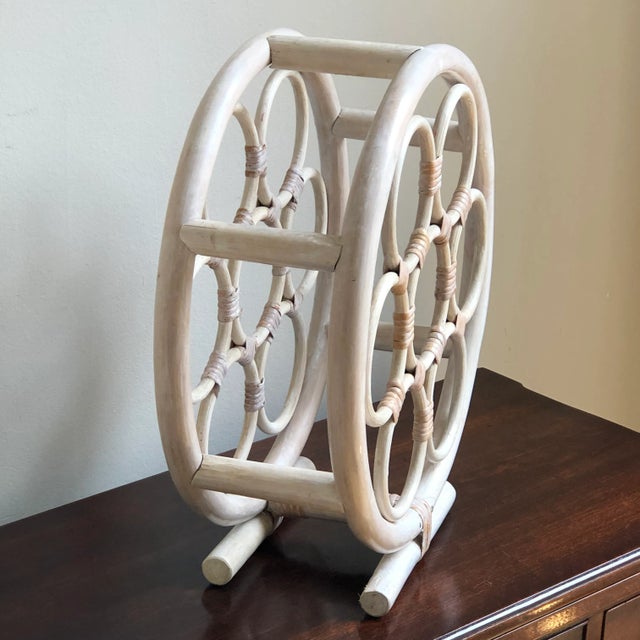 Mid 20th Century 1970s Bentwood Bamboo Circular Wine Rack For Sale - Image 5 of 13