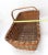 Antique American Polychrome Painted Hand Woven Ash Wood Splint Basket From Maine For Sale - Image 12 of 13