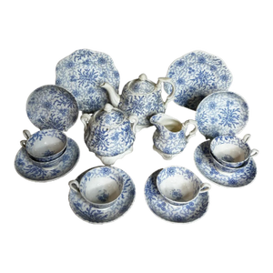 Antique Staffordshire Transferware Miniature Child’s Tea Set