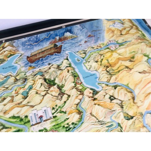 Vintage School Map by Siegfried Wascher for Ewald Beckers, 1950s For Sale - Image 15 of 18