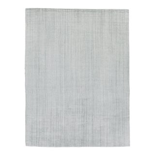 Hamm Hand loom Wool/Viscose Silver Rug-8'x10'" For Sale