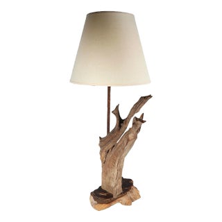 Sculptural Mid Century Driftwood Table Lamp C. 1950/60's For Sale