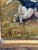 Antique Oil Painting on Board Hound Dog With Puppies For Sale - Image 9 of 12