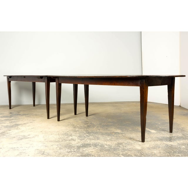 Late 18th Century French Provincial Oak Communal Dining Table For Sale - Image 10 of 18