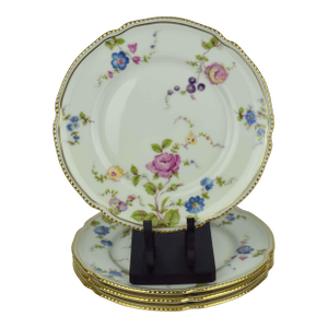 Mid 20th Century Castleton China Sunnyvale Pattern Floral Bread and Butter Plates - Set of 4