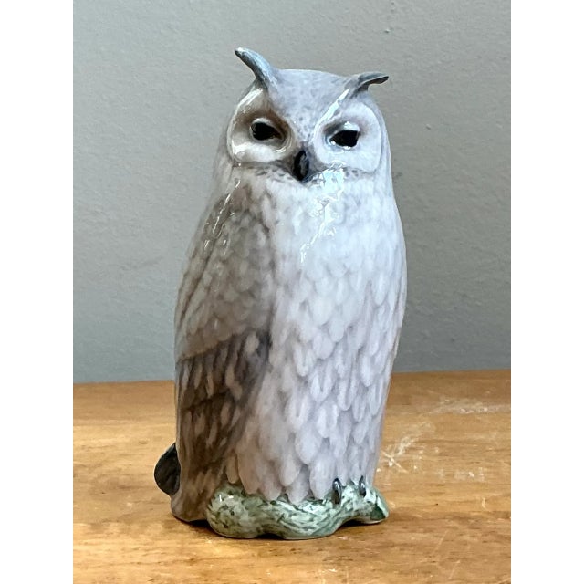 Vintage Royal Copenhagen Porcelain Owl Figurine For Sale In West Palm - Image 6 of 12
