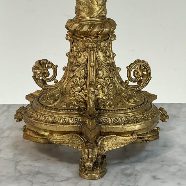 Set of Two 19th Century French Renaissance Gilt Bronze Candlesticks For Sale - Image 11 of 18