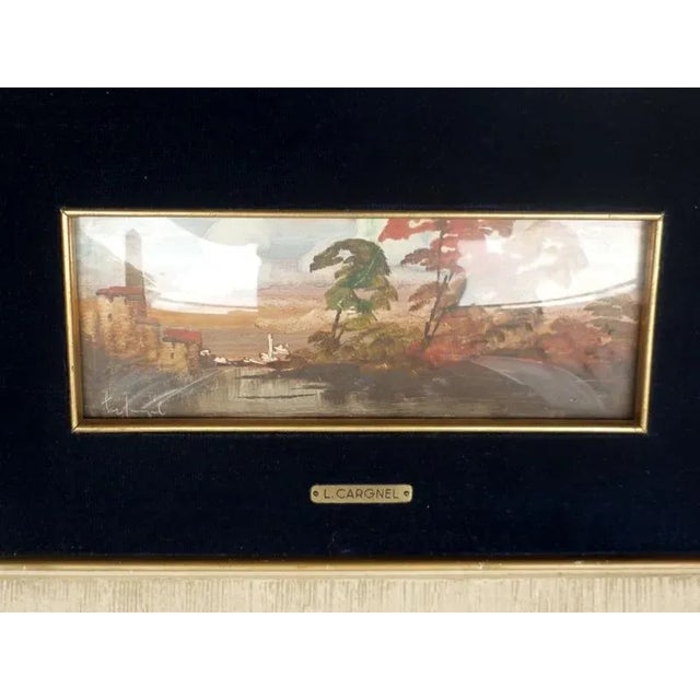 Lucio Cargnel, Landscape Oil Paintings, Original Frames, 1940s, Set of 2 For Sale - Image 16 of 18
