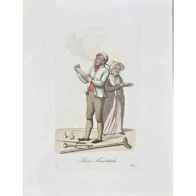 Christoph Suhr, Schone Kunststucke, Etching, 1808 For Sale