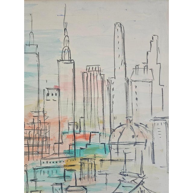 A. Lukac, New York, 1956, Watercolor For Sale - Image 7 of 10