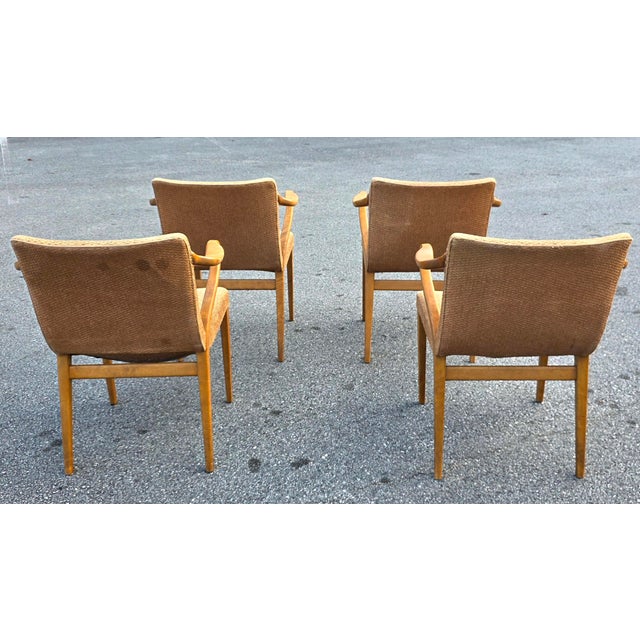 Tan Set of Four Axel Larsson Model 1522 Armchairs for Bodafors, Swedish Modern, 1930s For Sale - Image 8 of 14
