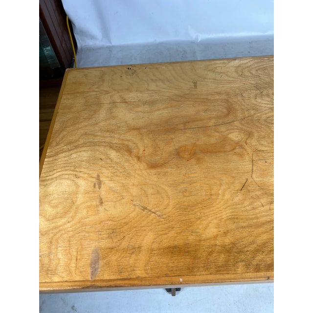 1960s Quality Heavy Mid Century Splayed Black Based Coffee Table For Sale - Image 5 of 12